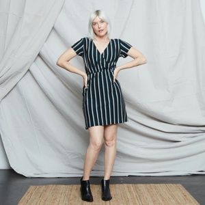 Striped Mini Dress - Natural by Known Supply